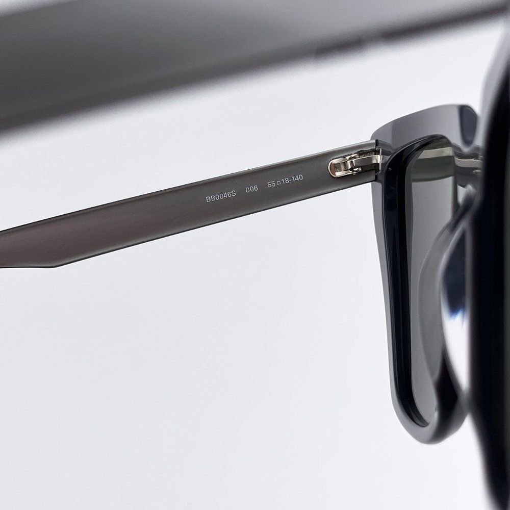  Balenciaga BB0046S 006 Sunglasses Silver Gray Shiny Mirrored Cat Eye Women - Picture 7 of 10
